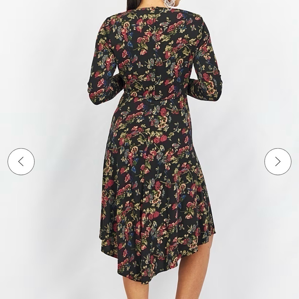 Lauren Ralph Lauren floral V neck midi dress size 4 - Picture 3 of 4